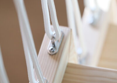 Détail d'un garde corps en cordage