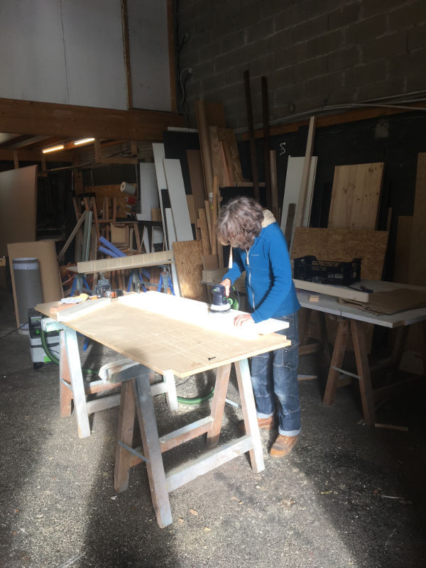 Ponçage Travail d'atelier